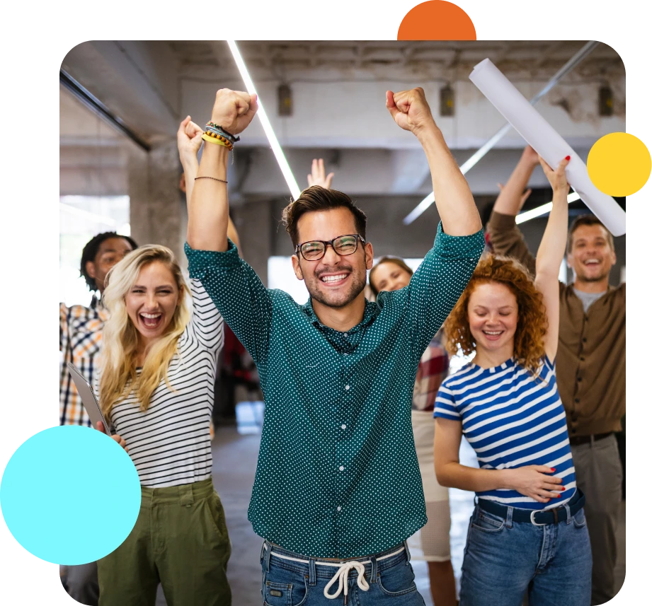 happy team
